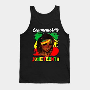 Juneteenth Afro Woman Black Queen African American Tank Top